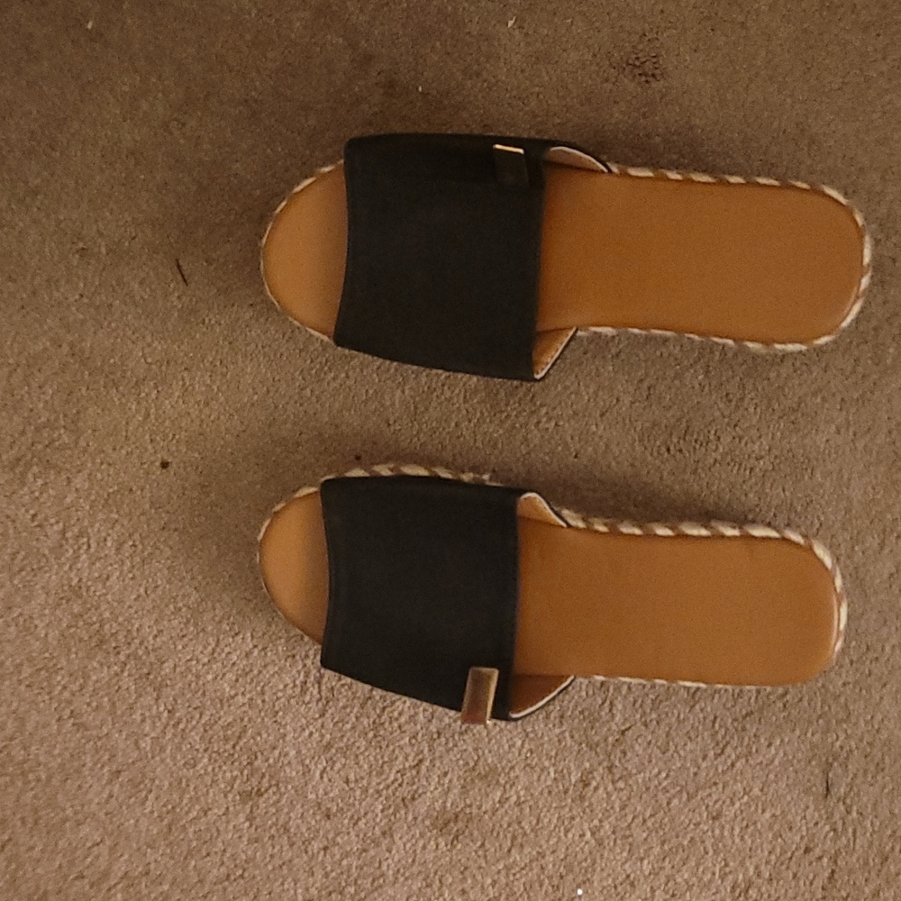 Never worn block wedge/espadrills